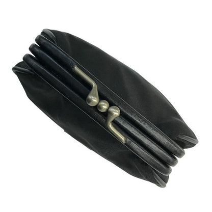 PRADA プラダ コインケース ユニセックス がま口 テスート ナイロン 三角プレート 小銭入れ 2コンパートメント ブラック 中古 T1