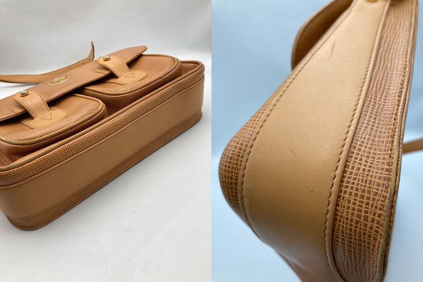 HUNTING WORLD ハンティングワールド レザー ショルダーバッグ 中古 D4