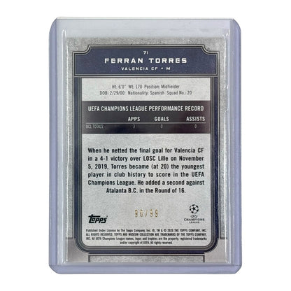 TOPPS サッカーカード MUSEUM COLLECTION FERRAN TORRES VALENCIA /99 #71 中古 IT1