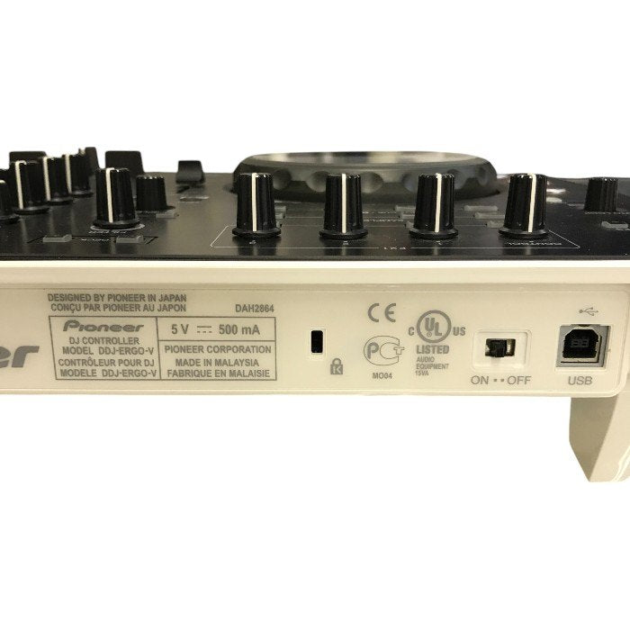 Pioneer DJコントローラー ホワイト/ブラック LED エフェクト ホームDJ ミックス DDJ-ERGO-V 中古 T1