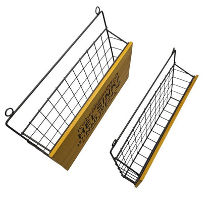 ヴィンテージ風 レターホルダー ドアマガジン ウォールラック 2個セット インテリア 小物入れ おしゃれ 中古 W４