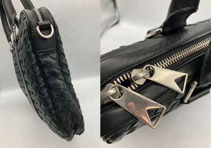 BOTTEGA VENETA ボッテガヴェネタ イントレチャート ブリーフケース ブラック 中古 D4