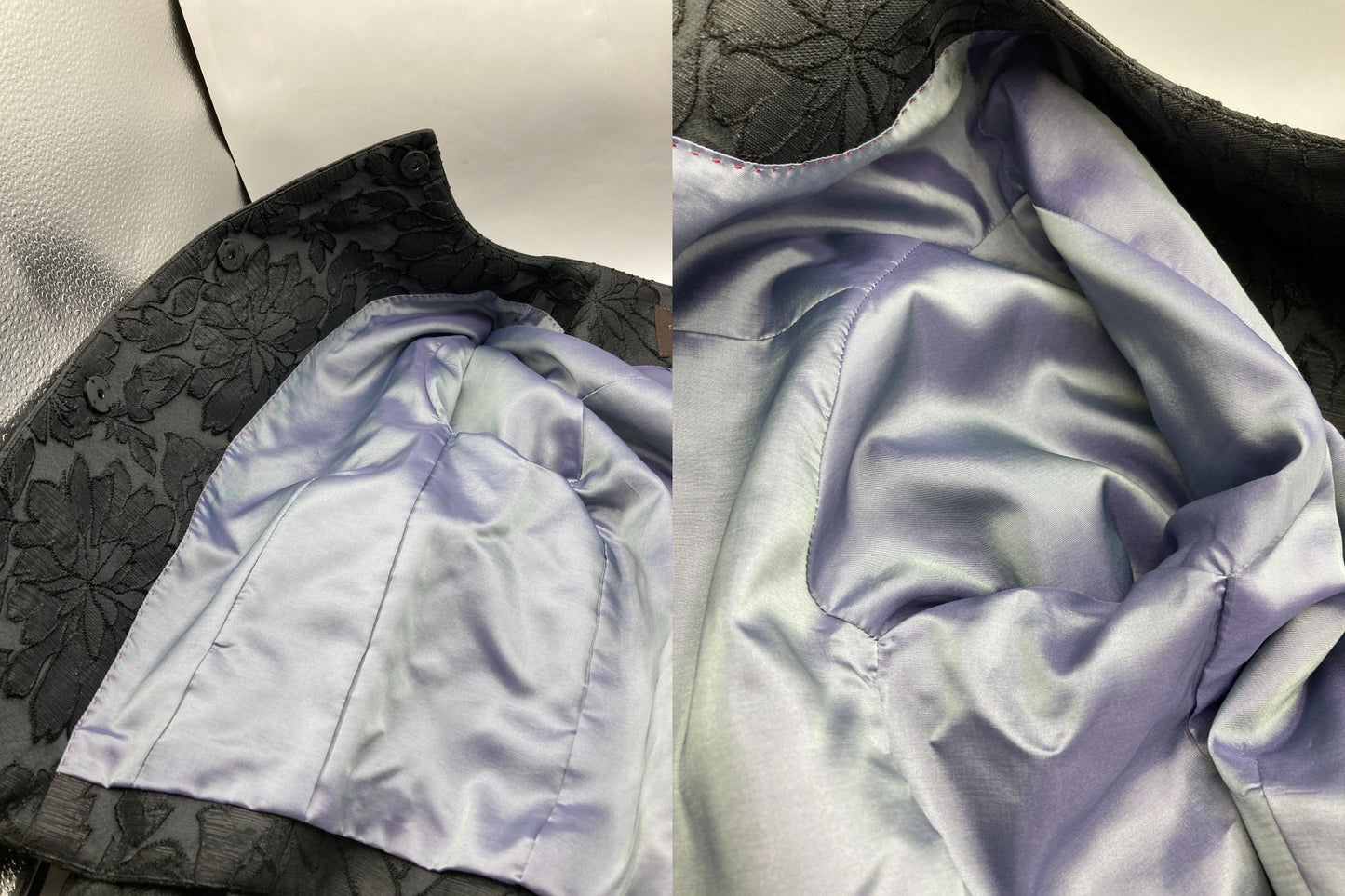 TOMORROWLAND トゥモローランド コレクション ノーカラー ジャケット サイズ36 フラワー 中古 D4