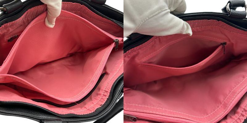 GIGI ジジ 2WAY バッグ 鞄 レザー ブラック トート ショルダー 中古 W４