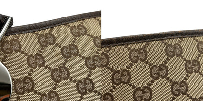 GUCCI グッチ GGキャンバス トート バッグ 120836 ブラウン 鞄 ブランド レディース おしゃれ レザー 中古 W４