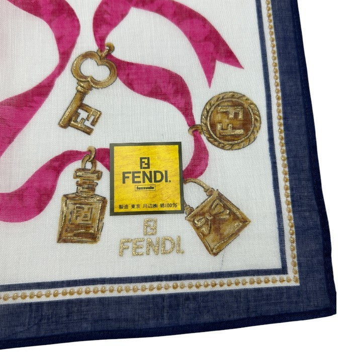 未使用品 FENDI フェンディ KENZO ケンゾー ハンカチ セット 花柄 リボン 鍵 レディース かわいい 中古 W４