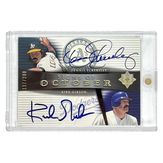 UPPER DECK MLBカード ULTIMATE SIGNATURE EDITION DENNIS ECKERSLEY OAKLAND ATHLETICS KIRK GIBSON LOS ANGELES DODGERS /200 #OCT-EG 中古 IT1