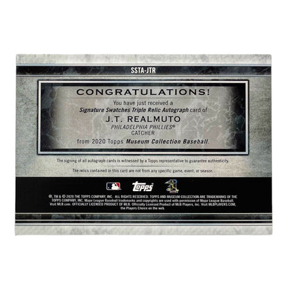TOPPS MLBカード MUSEUM COLLECTION J.T. REALMUTO PHILADELPHIA PHILLIES /199 #SSTA-JTR 中古 IT2