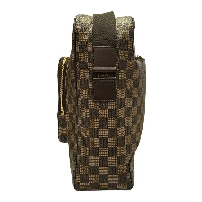 LOUIS VUITTON ルイヴィトン ダミエ オラフMM ショルダーバッグ ユニセックス PVC レザー 斜め掛け ブラウン N41441 中古 T1