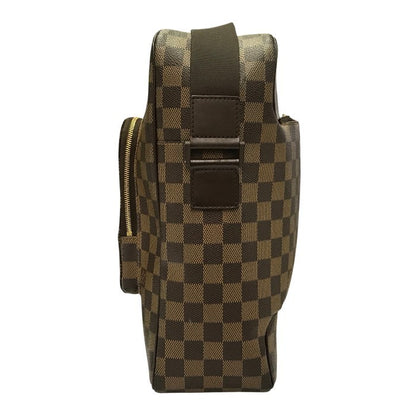 LOUIS VUITTON ルイヴィトン ダミエ オラフMM ショルダーバッグ ユニセックス PVC レザー 斜め掛け ブラウン N41441 中古 T1