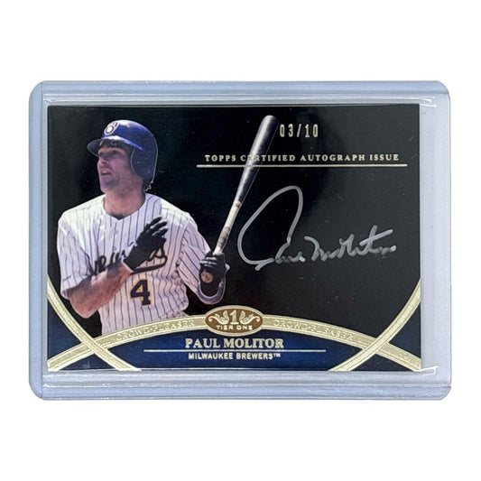 TOPPS MLBカード TIER ONE PAUL MOLITOR MILWAUKEE BREWERS /10 #CPA-PM 中古 IT1