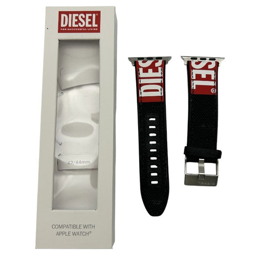 DIESEL ディーゼル appie watch ベルト 42mm 44mm アップルウォッチ ブランド 替えベルト ブラック 中古 W1