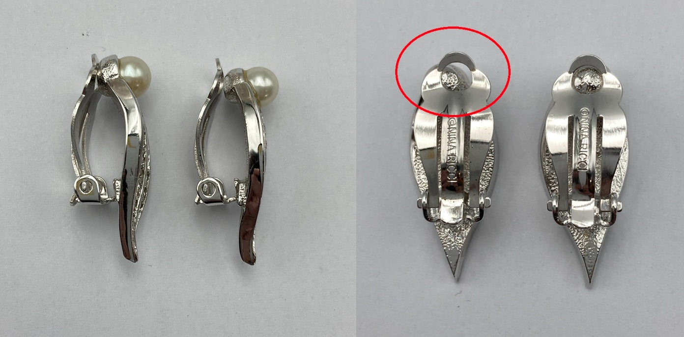 NINA RICCI ニナリッチ ネックレス イヤリング ピンブローチ セット 中古 D4