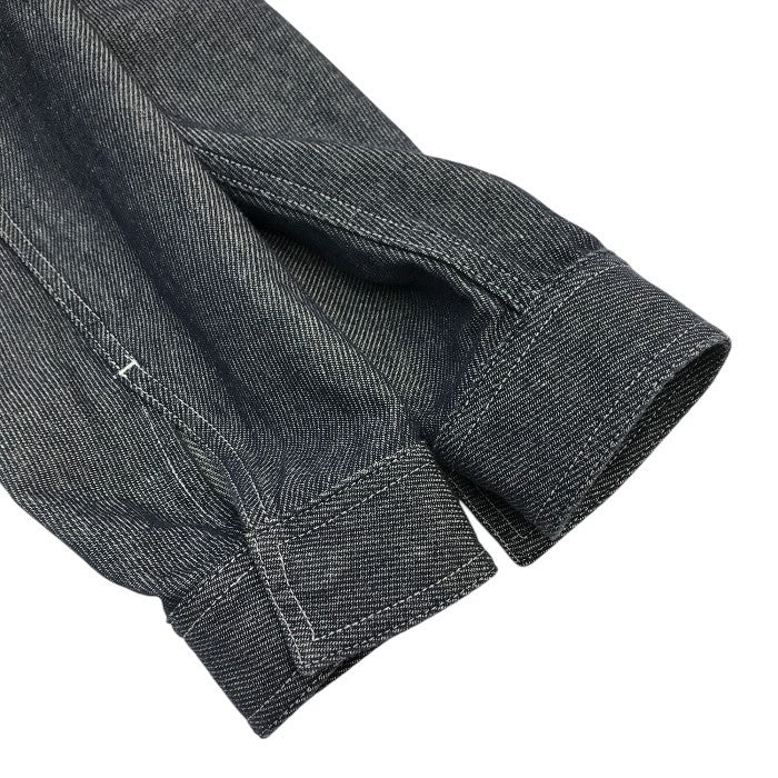 EMPORIO ARMANI エンポリオアルマーニ ジャケット メンズ コットン リネン デニム フルジップ インディゴブルー 44サイズ 3H1BD7 1D9BZ 中古 T1