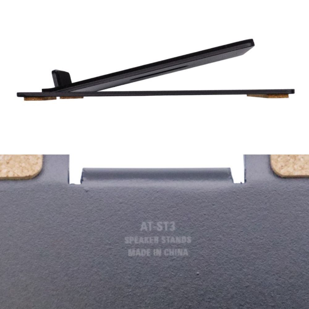 audio-technica AT-ST3 スピーカースタンド 卓上 ブックシェルフ テーブルトップ 対応機種： AT-SP3X 他 耐荷重：3.0kg ペア ブラック 中古 a1