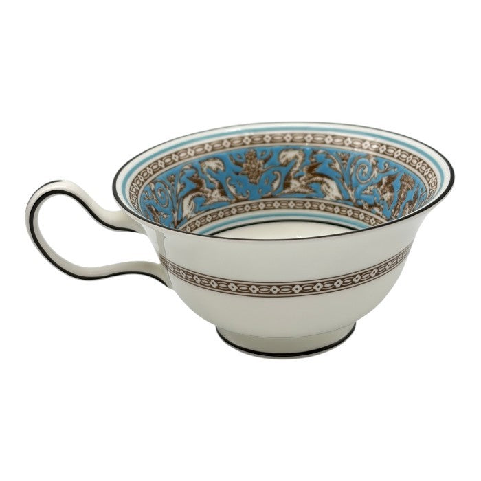 Wedgwood ウェッジウッド フロレンティーンターコイズ  ティーカップ＆ソーサー ペア 洋食器 ブランド おしゃれ 紅茶 中古 W1