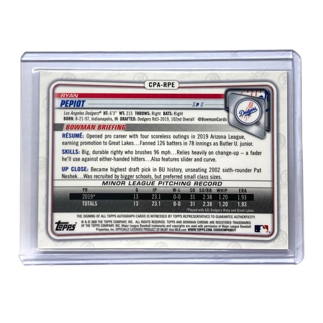 TOPPS MLBカード BOWMAN CHROME RYAN PEPIOT DODGERS 009/250 #CPA-RPE 中古 IT2