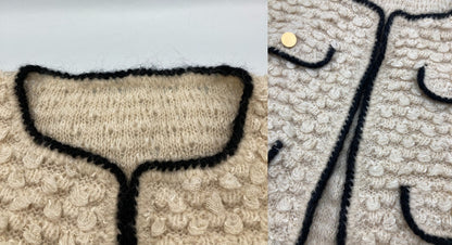 GRACE CONTINENTAL グレースコンチネンタル ループニットジャケット 【キナリ/36】 中古 D4