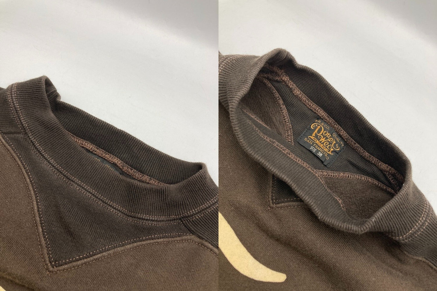 FREEWHEELERS フリーホイーラーズ POWER WEAR ATHLETIC SWEAT SHIRT ”Flatties" フロッキー スウェット 2034002 サイズ38 中古 D4