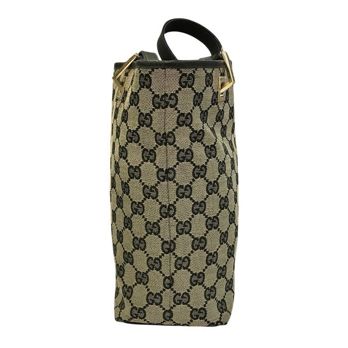 GUCCI グッチ GGキャンバス トートバッグ レディース セミショルダー デイリーユース ブラック 002058 中古 T1