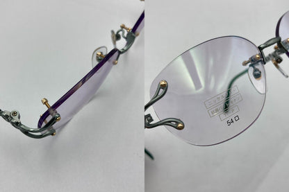 mila schon ミラショーン ニッケルフリー リムレス メガネフレーム  MS-4449 中古 D4