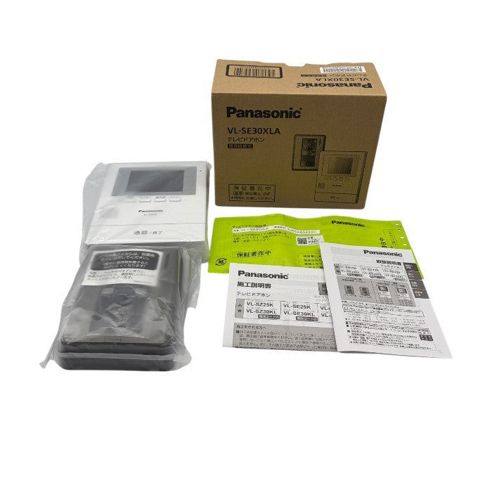 未使用品 Panasonic パナソニック テレビドアホン 電源直結式 自動録画機能付 手動録画 増設モニター 室内通話 モニター3.5型TFTカラー液晶 玄関子機 露出型  LEDライト VL-SE30XLA 中古 W1