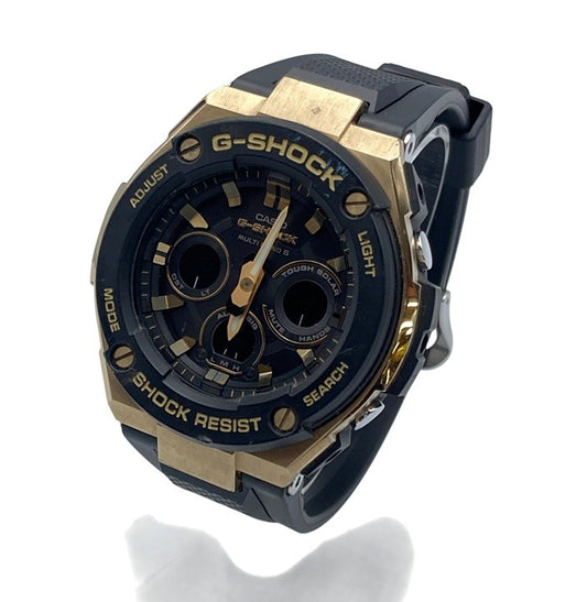 [カシオ] 腕時計 ジーショック G-STEEL 電波ソーラー GST-W300G-1A9JF メンズ ブラック 中古 D4