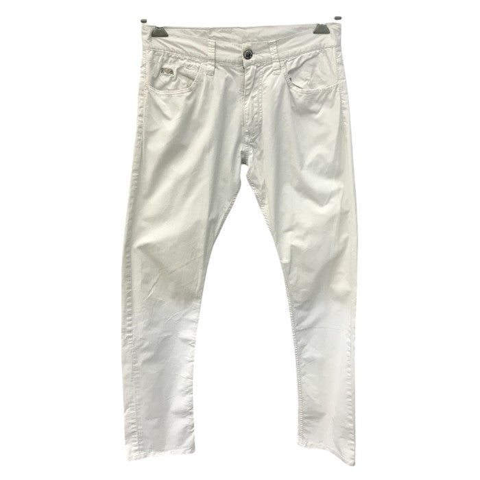 EMPORIO ARMANI エンポリオアルマーニ パンツ メンズ コットン スリムフィット ズボン ホワイト 28インチ J08SA 中古 T1