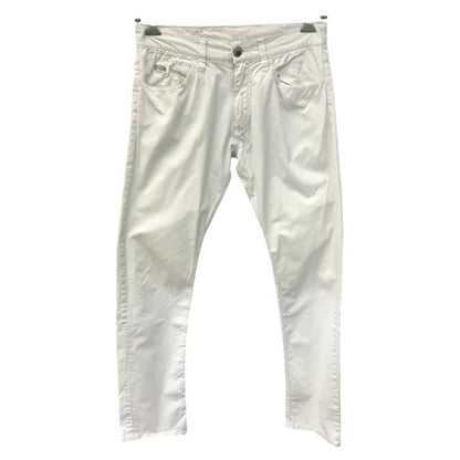 EMPORIO ARMANI エンポリオアルマーニ パンツ メンズ コットン スリムフィット ズボン ホワイト 28インチ J08SA 中古 T1