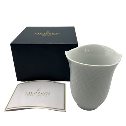Meissen マイセン 波の戯れ タンブラー ホワイト コップ 洋食器 ブランド 中古 W４