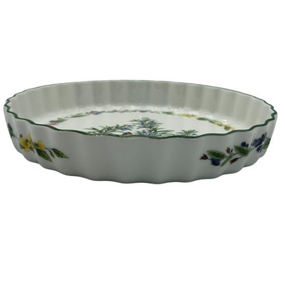 ROYAL WORCESTER ロイヤルウースター ハーブ ローズマリー キッシュプレート 皿 洋食器 ブランド 蝶々 フラワー 花 中古 W４
