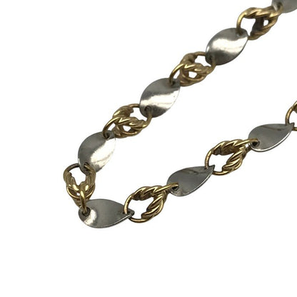 K18/Pt850 ネックレス レディース ペタルミックスチェーン ゴールド/プラチナ 40cm 中古 T1