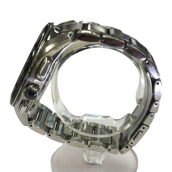 SEIKO セイコー BRIGHTZ ブライツ ワールドタイム 腕時計 メンズ ソーラー 電波 アナログ ブラック/シルバー 8B54-0BC0 中古 T1