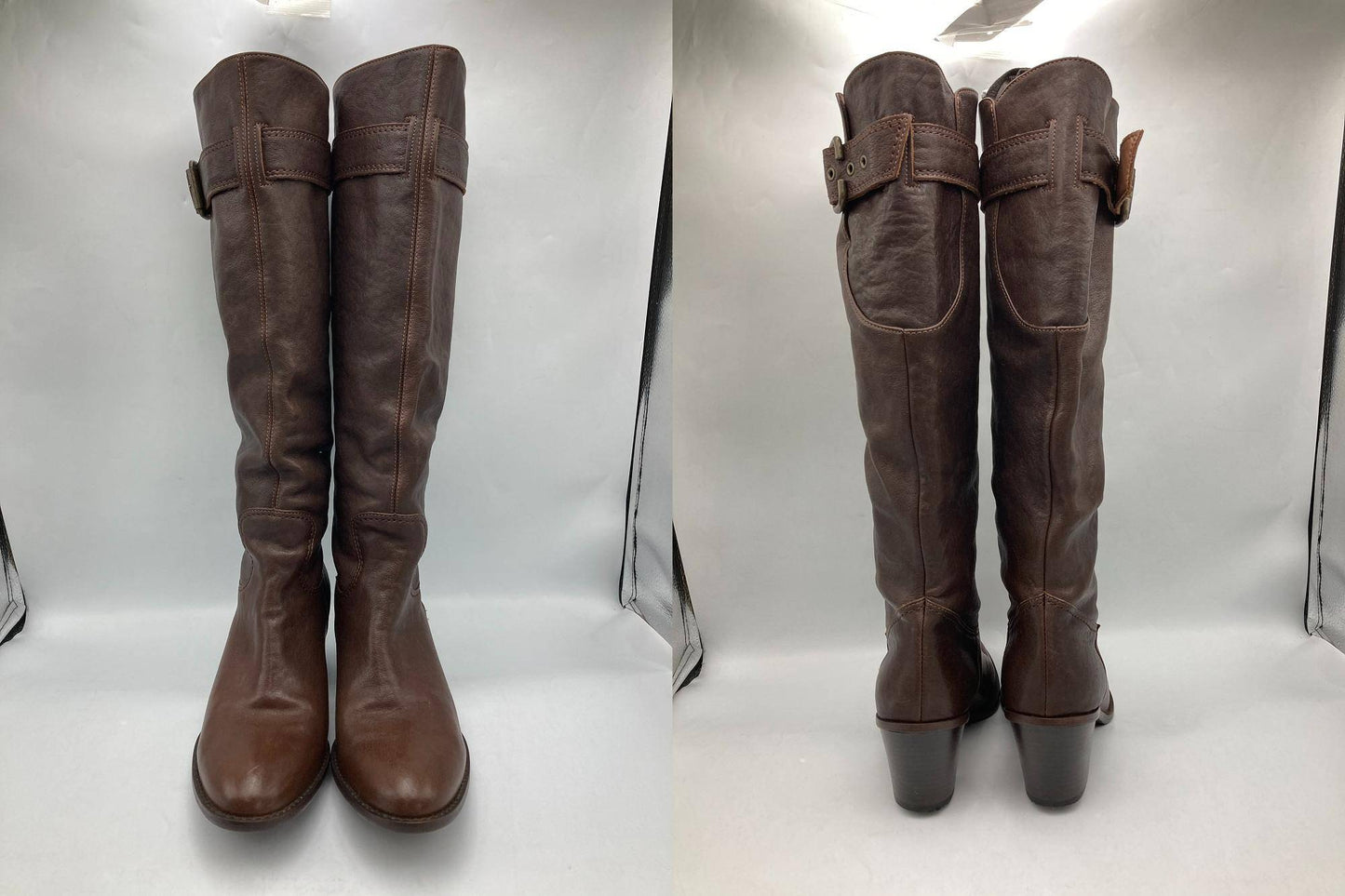 卑弥呼 レザー ロングブーツ ブラウン サイズ25cm 中古 D4