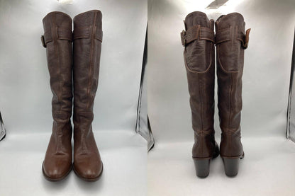 卑弥呼 レザー ロングブーツ ブラウン サイズ25cm 中古 D4