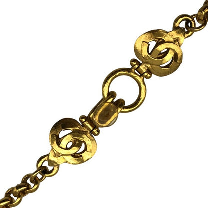 CHANEL シャネル ネックレスチェーン レディース ロング ロールチェーン ココマーク ヴィンテージ ゴールド 70cm 中古 T1