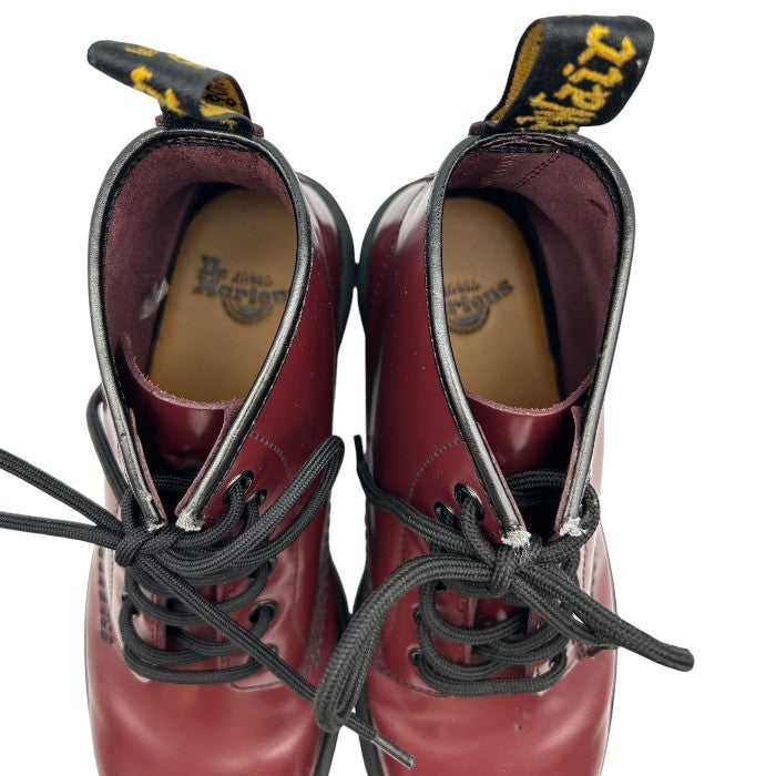 Dr.Martens ドクターマーチン 6ホールブーツ UK6 (約25.0cm) バーガンディ AW006 靴 シューズ レザー レディース 中古 W1
