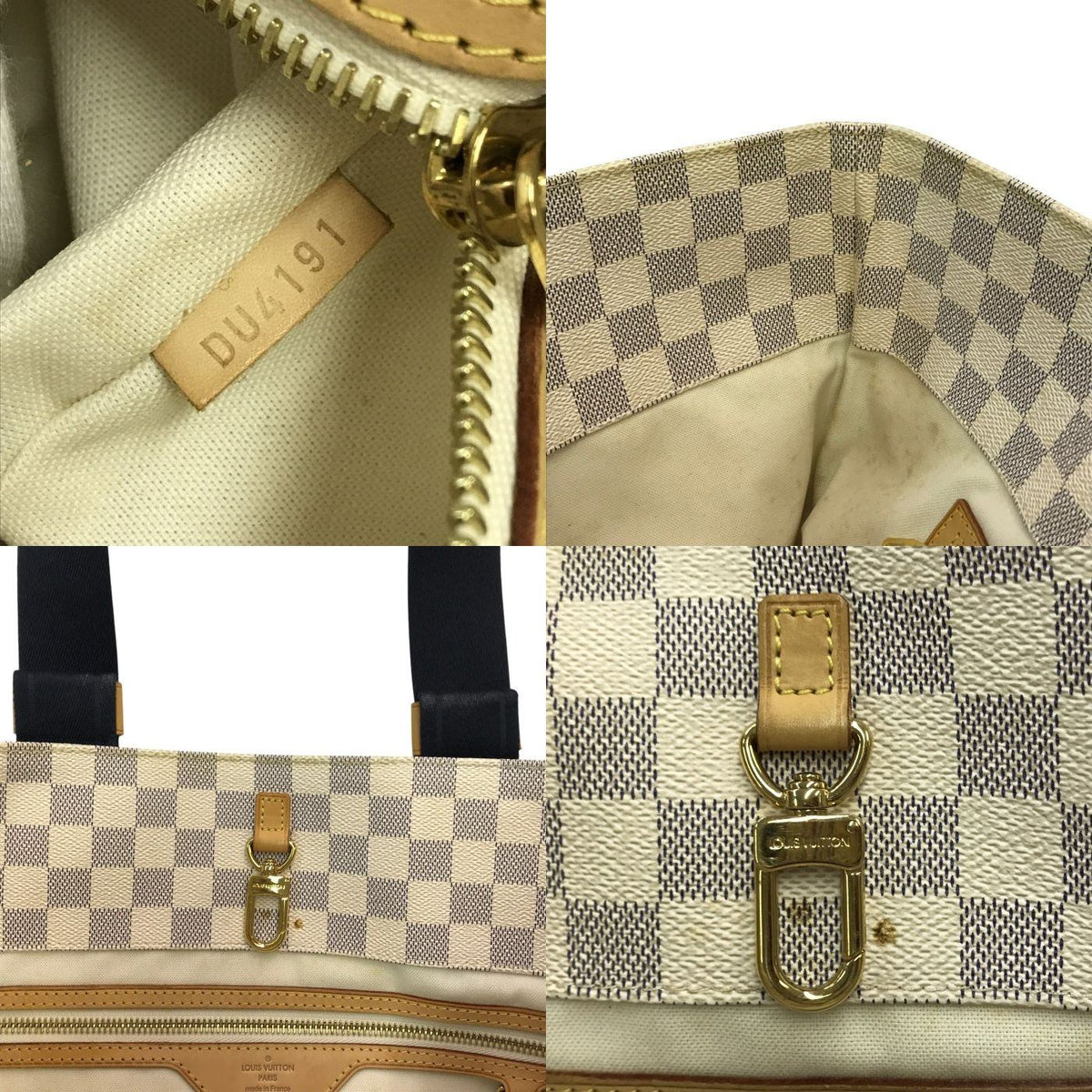 LOUIS VUITTON ルイヴィトン ダミエアズール プランソレイユ カバ PM トートバッグ レディース ショルダーバッグ 通勤/通学 アイボリー N41179 中古 T1