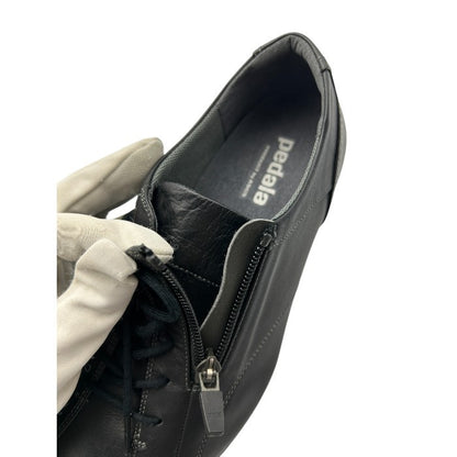 pedala ペダラ ASICS アシックス WP677F スニーカー 24.0cm レザー レディース 靴 シューズ ブラック 中古 W４