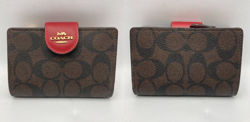 COACH コーチ ミディアム コーナー ジップ ウォレット C0082 中古 D4