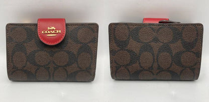 COACH コーチ ミディアム コーナー ジップ ウォレット C0082 中古 D4