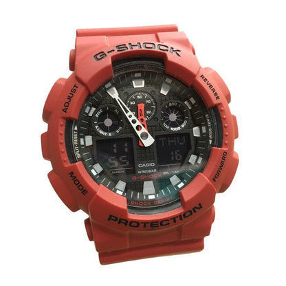 CASIO 腕時計 G-SHOCK ジーショック ブラック×レッド GA-100B-4AJ 中古 Y4