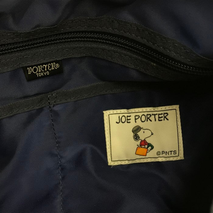 JOE PORTER ジョーポーター スヌーピー ショルダーバッグ ユニセックス ナイロン系 斜め掛け ピーナッツ ネイビー 中古 T1