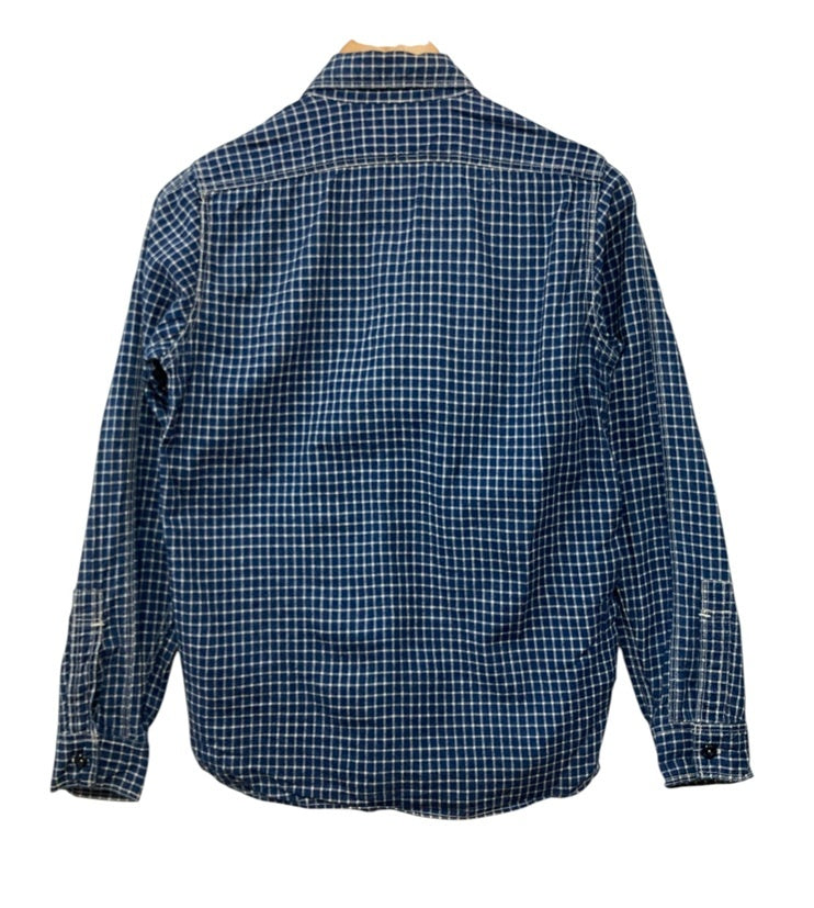 BOOTLEGGERS ブートレガーズ NEAL CASSADY RAILROAD ワークシャツ インディゴチェック サイズ14 メンズ 中古 D4