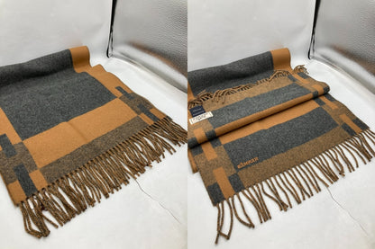 HERMES エルメス Hパッサン カシミヤマフラー 中古 D4