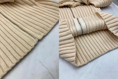 BURBERRY LONDON バーバリー ロンドン ノバチェック リブニット ジップアップ サイズ2 レディース 中古 D4