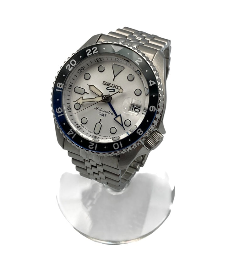 SEIKO セイコー 5スポーツ SKXシリーズ GMT オートマティック 腕時計 SBSC017 中古 D4