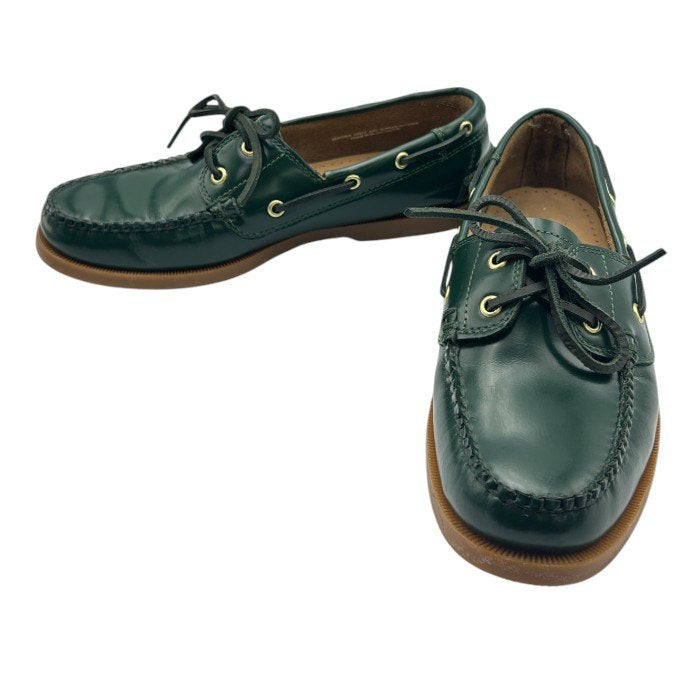 G.H.Bass&Co. ジーエイチバス BEAUTY＆YOUTH UNITED ARROWS ビューティーアンドユース ユナイテッドアローズ デッキシューズ US8(約26cm) グリーン 靴 シューズ メンズ レザー コラボ 中古 W４