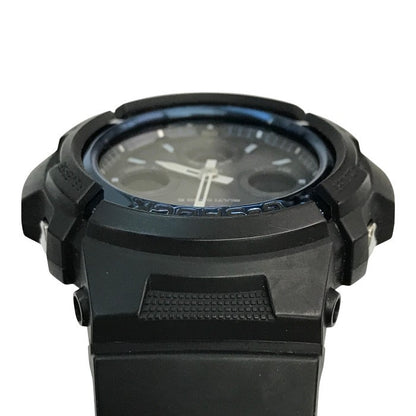 CASIO G-SHOCK 腕時計 メンズ アナログ/デジタル 電波ソーラー マルチバンド6 カジュアル ブラック/ブルー AWG-M100A-1AJF 中古 T1