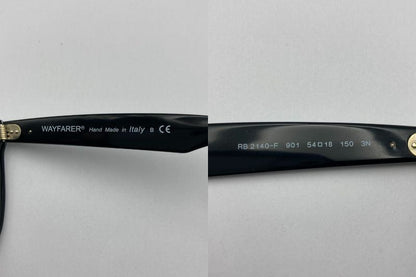 RayBan WAYFARER レイバン ウェイファーラー サングラス RB2140-F 901 54 150 中古 D4